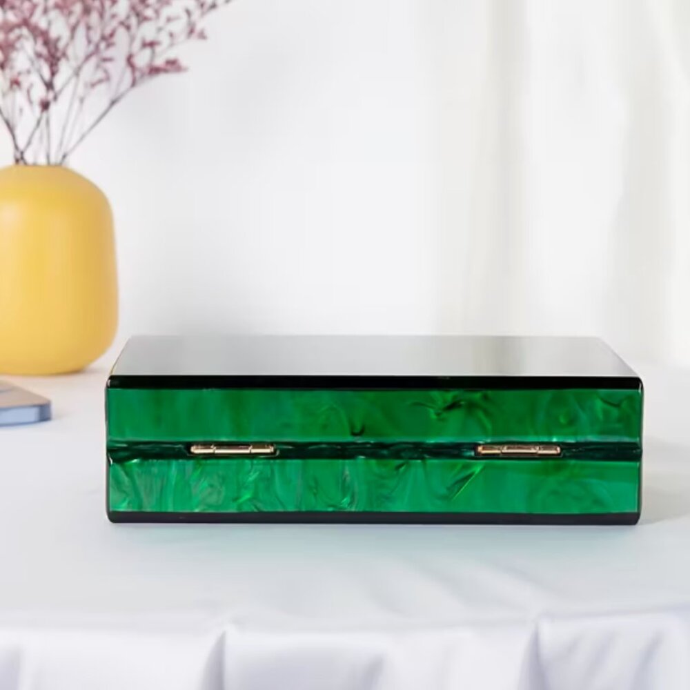 Elegant Acrylic Handbag/Crossbody (Green) - Picture 7 of 12